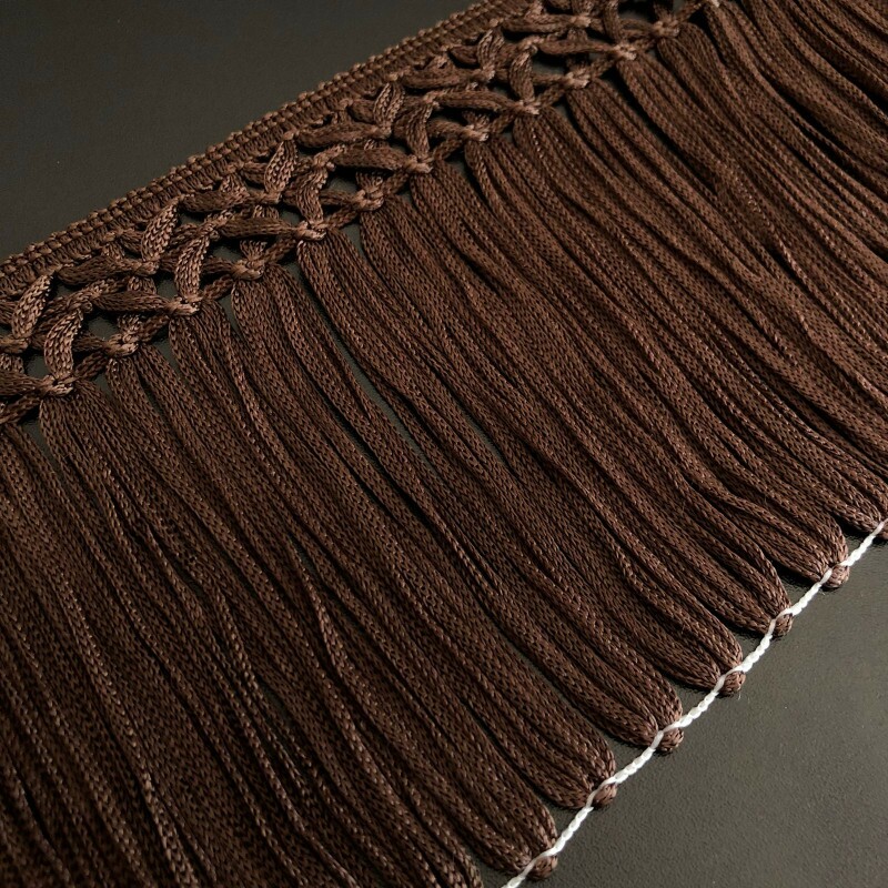 Franja Macramê Marrom Café - 15 cm Franja Macramê Marrom Café - 15 cm